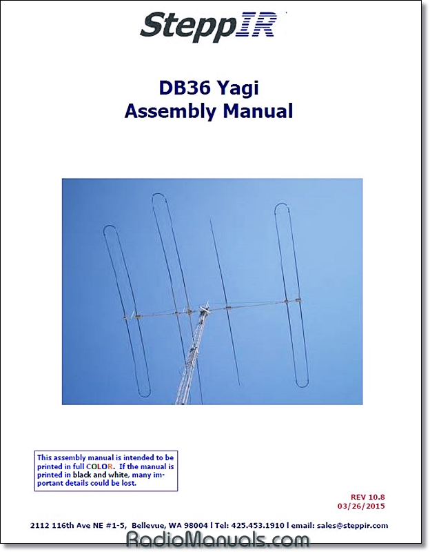 SteppIR DB36 Assembly Manual - Click Image to Close